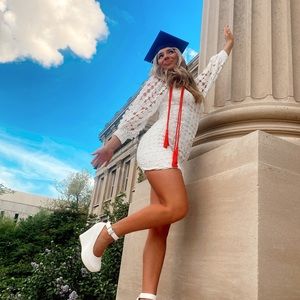 White Graduation Dress- worn once